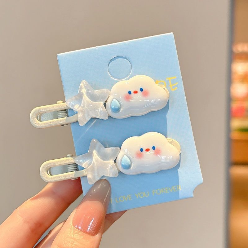 2025 verano pasador de cabello de dopamina colorido lindo frente dulce brocas de cabello rotas no lastimas brocas de cabello adornamientos para el cabello