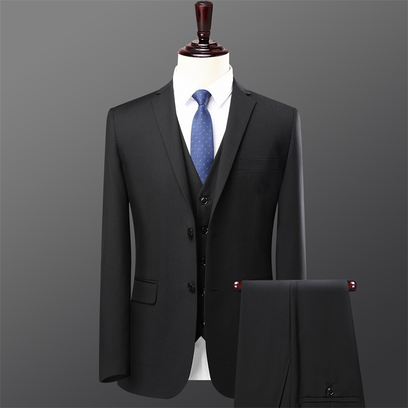 Men's Korean-Style Two-Piece Suit Wedding Dress Spring and Autumn New Men's Fashion Casual Suit Set for Young Men