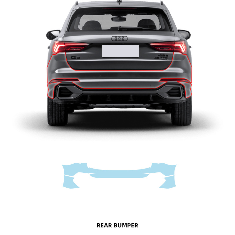 19-24 Audi Q3 máquina cortada TPU película de revestimiento de automóvil invisible película transparente película de pintura especial película protectora especial para automóviles