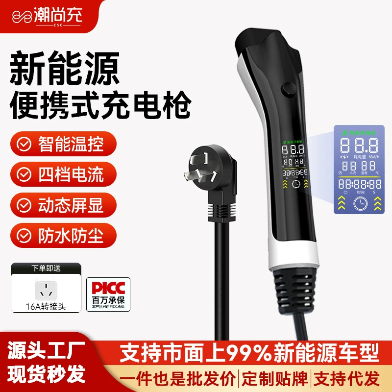 Электромобиль на новой энергии GAC Tesla, портативный зарядный пистолет, домашняя зарядная станция, универсальная модель с умным экраном