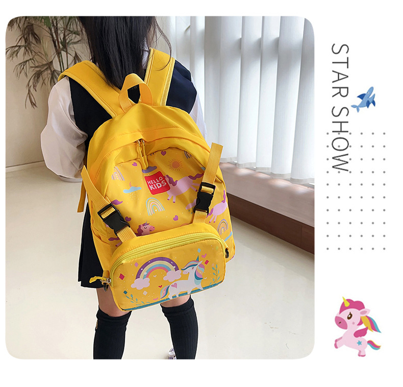Gran capacidad nuevo estudiante de la escuela primaria mochila primer y segundo grado unicornio reducción carga chica viaje crossbody bolsa hombro