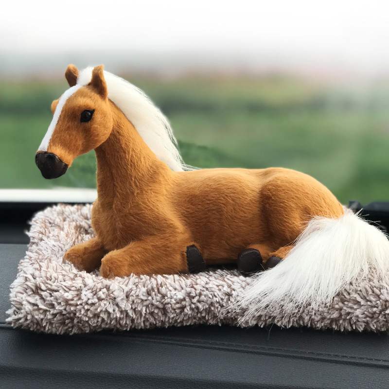 Decoraciones de automóviles adornos adorables accesorios de automóviles en línea nuevos animales de dibujos animados de perros simulados