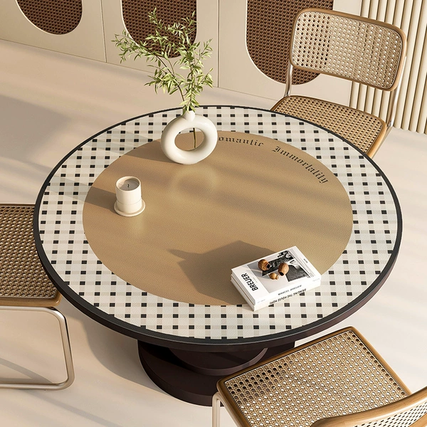 Unknown black grid - sheepskin pattern table mat