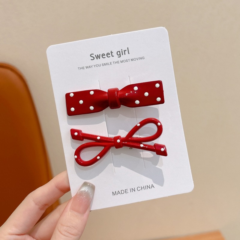 Niños dulces ondas puntos de arco pinzas de cabello 2024 nuevas niñas de estilo universal lindas laterales de cabello roto tarjetas de cabello marinas