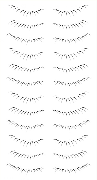 Etiqueta engomada creativa personalizada del tatuaje de la simulación de la pestaña inferior Pestañas postizas de transferencia de agua de parche de tatuaje de pestañas a la muestra de imagen