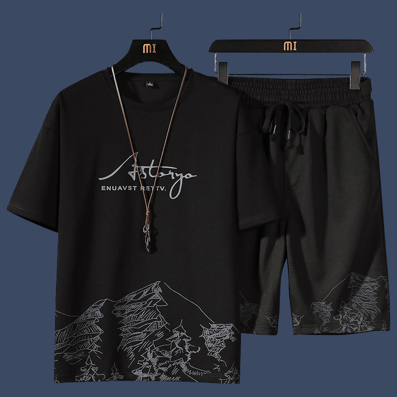 Camisetas y ropa para hombre, nuevos pantalones cortos juveniles de moda, trajes deportivos, camisetas de manga corta estilo coreano para estudiantes.