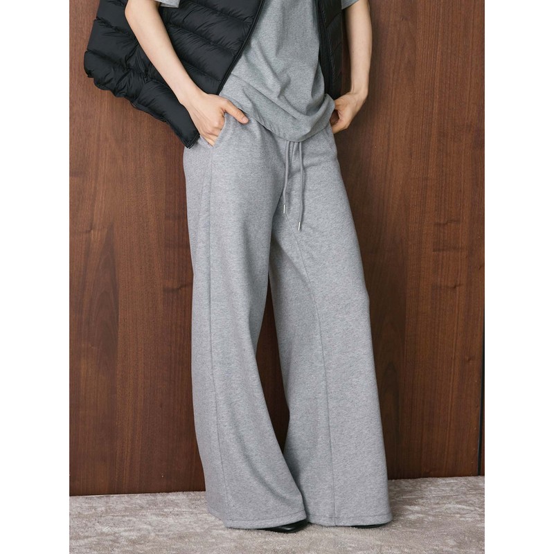Louvre Winter New Korean Style Simple and Relaxed Fleece Elastic Waist Straight Casual Pants Comfortable and Warm Pants for Women Louvre Winter New Korean Style Simple and Relaxed Fleece Elastic Waist Straight Casual Pants Comfortable and Warm Pants for Women