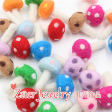 羊毛毡戳戳乐 立体蘑菇 手工DIY材料 儿童发饰装饰配件 羊毛蘑菇