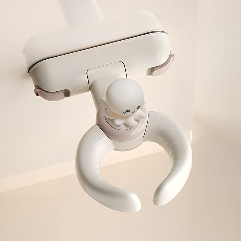 Soporte de artefacto de baño para niños plegable montado en la pared Soporte de ducha para bebé sin perforación Clip de fijación de ventosa para bebé