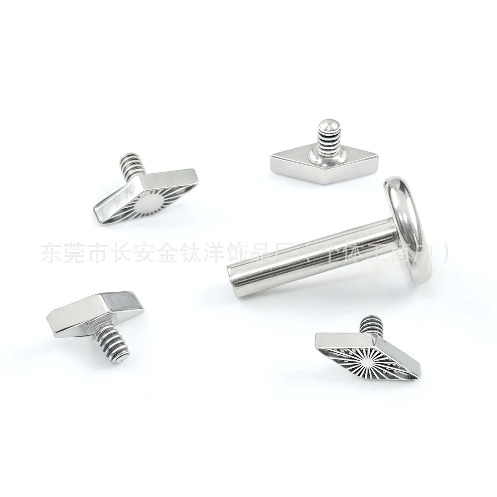Pointed titanium steel lip stud product view