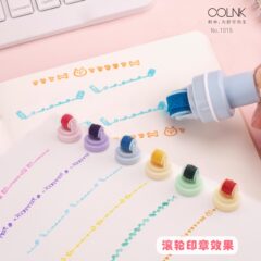 COLNK Diary Bubble Pen Multi-functional 4-in-1 Children's Roller Stamp Bubble Creative Ballpoint Pen 