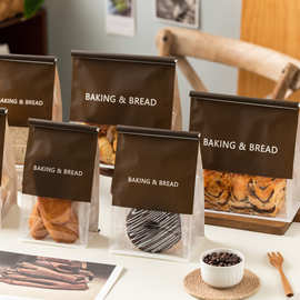 吐司包装袋250克450g切片面包贝果欧包打包袋饼干雪花酥卷边自封