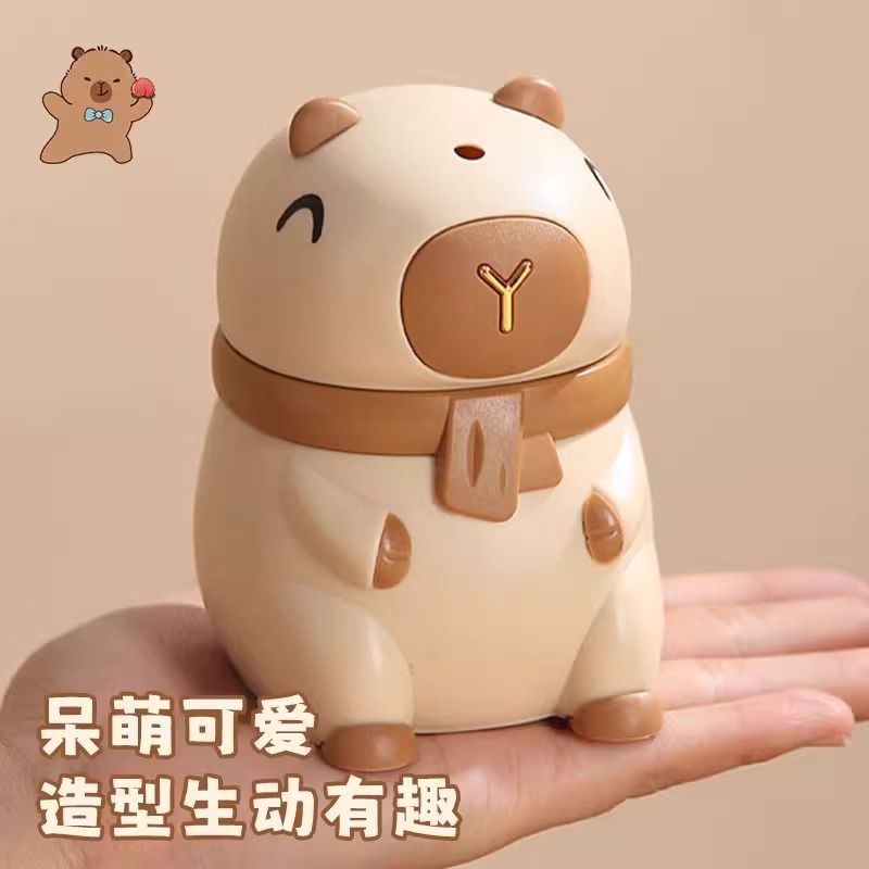 卡通卡皮巴拉牙签盒自动弹出牙签筒家用客厅可爱创意按压式牙签罐|undefined