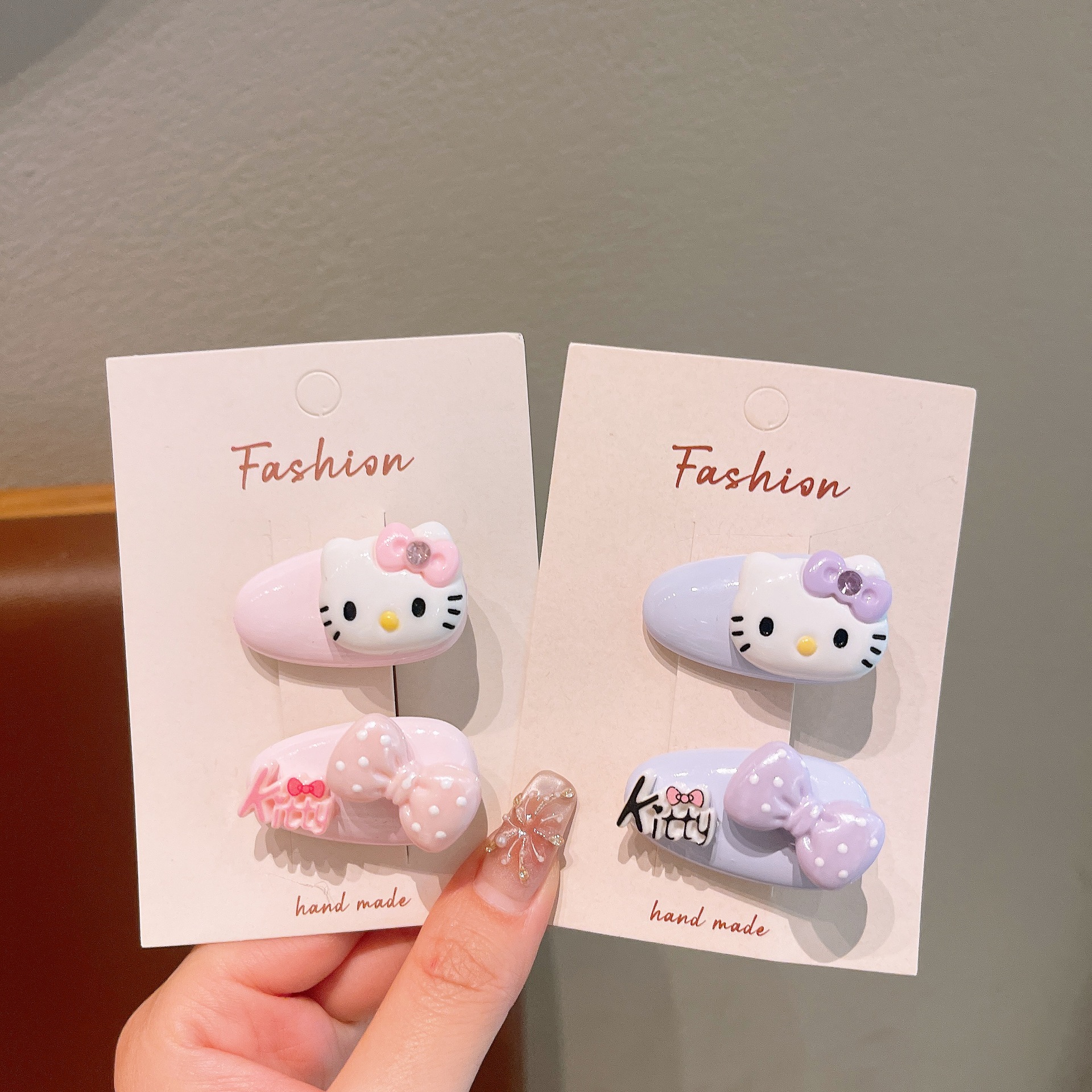 Baby Super Germination Card Cute caricatura gatito clip para el cabello para niños no daña clip de frangeo dulce clip lateral
