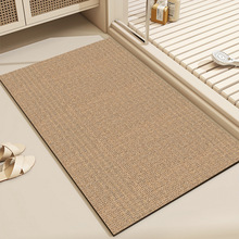 浴室地毯高级感厕所仿亚麻硅藻泥地垫卫生间门口速干防滑垫吸水垫