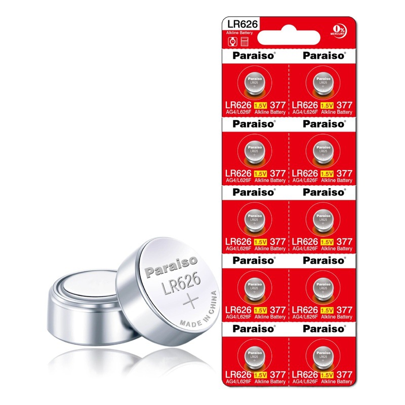 Paraiso/songzhiyuan protección del medio ambiente 377A/LR626/AG4/SR626SW/L626F/reloj batería de botón