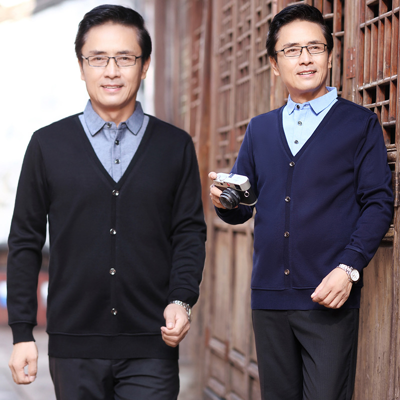 一件代发上海厂家批发分销春季假两件衬衫男针织毛衣薄打底衫上衣