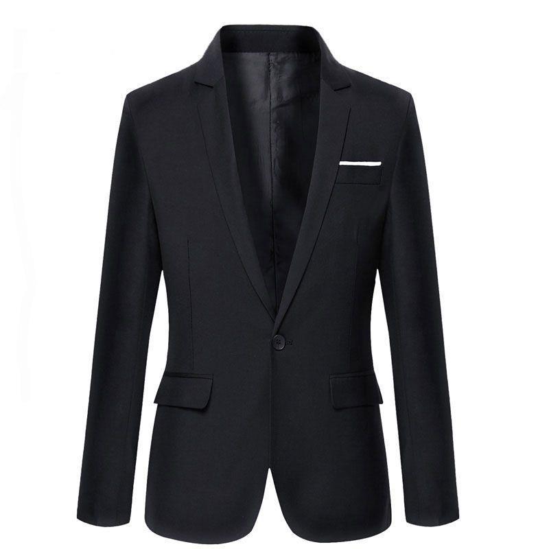 Traje casual de negocios de los hombres solo botón traje blanco estilo coreano slim fit Plus tamaño profesional vestido formal novio vestido de moda