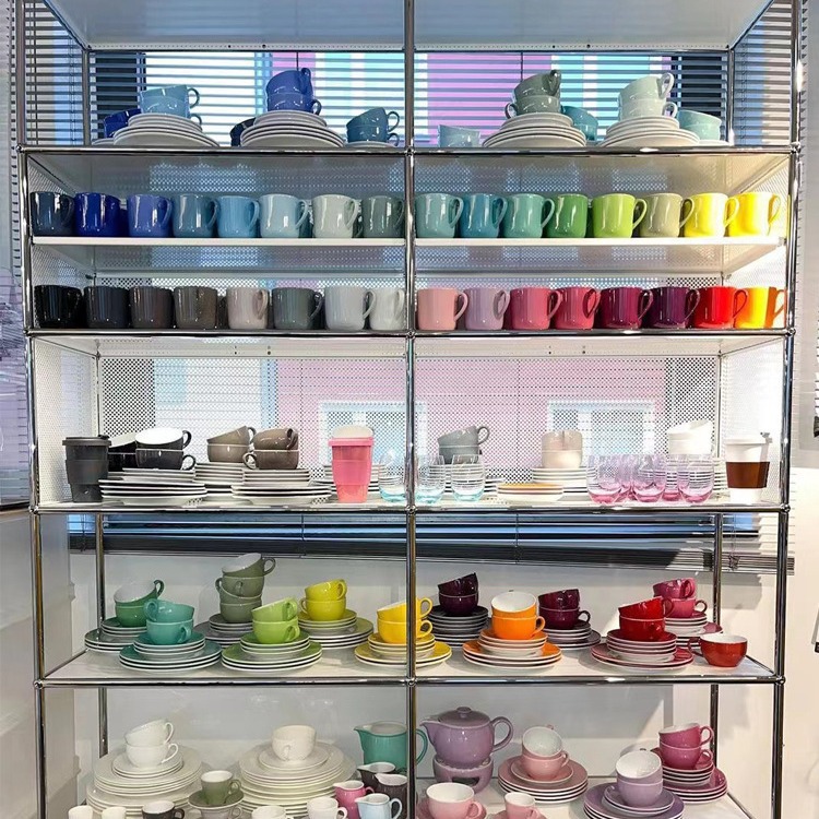 中古金属展示柜子服装店美容院美甲置物书架网红ins韩式落地多层