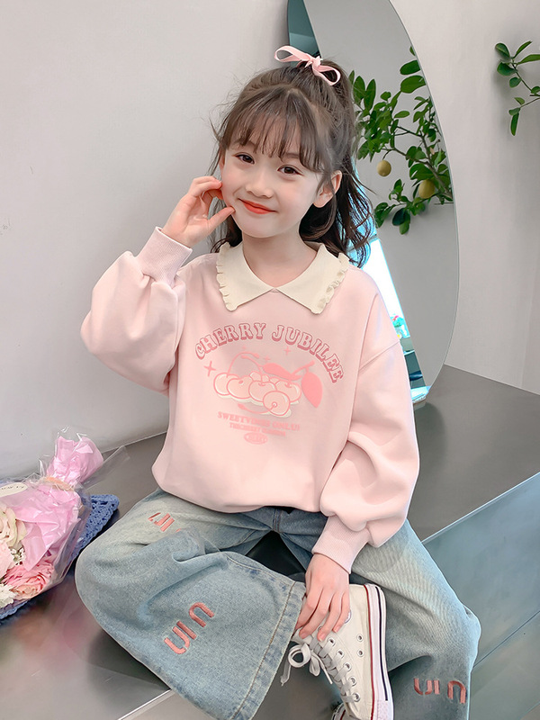 女童秋装2025新款卫衣儿童洋气时髦休闲上衣春秋女孩时尚网红衣服|undefined