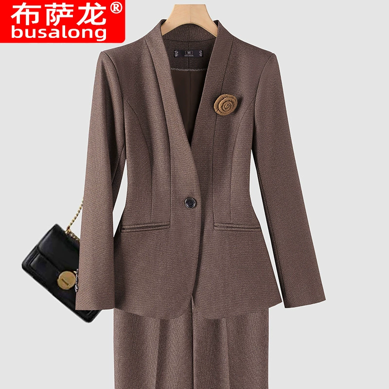 2025 новый стиль Busalong busalong женский длинный рукав профессиональный костюм брюки костюмный костюм рабочая одежда женский 8129
