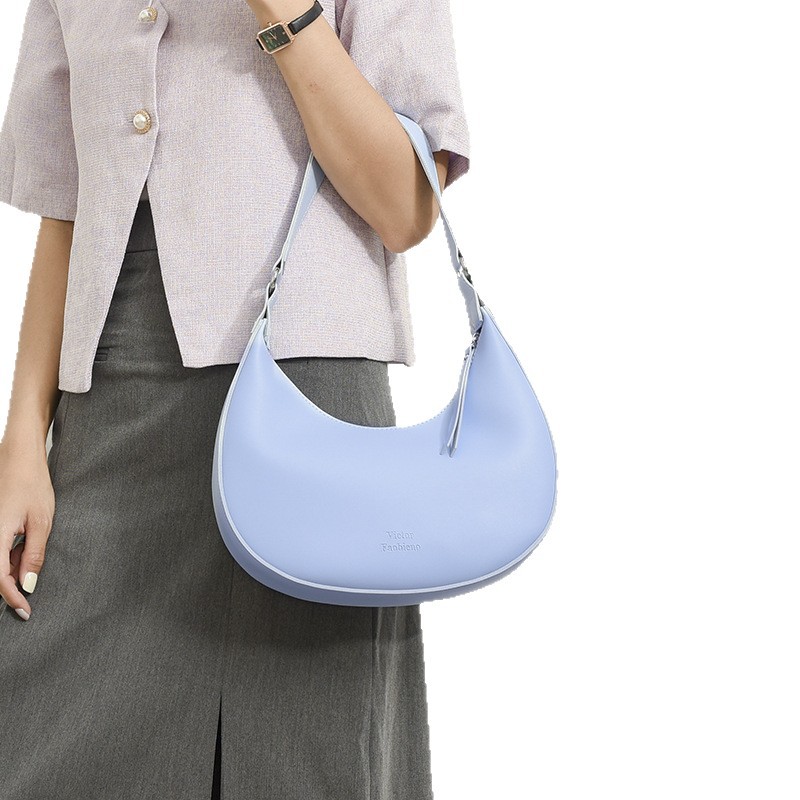 Cross-Border Niche Design Bag for Women, New Trendy Simple and Unique Crescent Bag, Internet Celebrity Versatile Handbag, Shoulder Bag, Underarm Bag