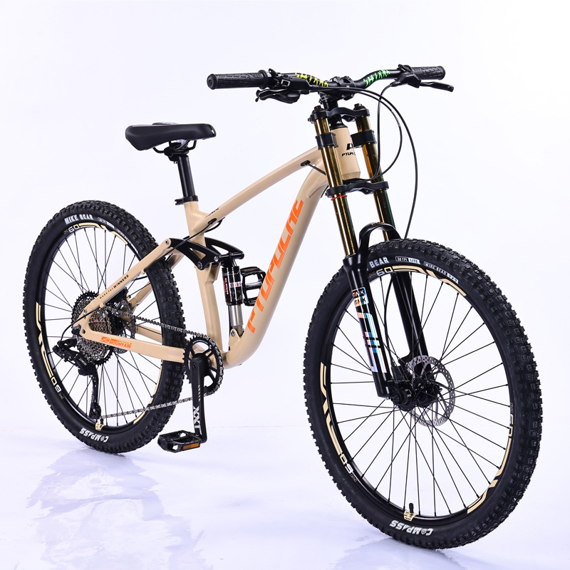 Fabricante 26/27.5 pulgadas cuesta abajo bicicleta de montaña aleación de aluminio cola suave Freno de aceite amortiguación bicicleta de montaña