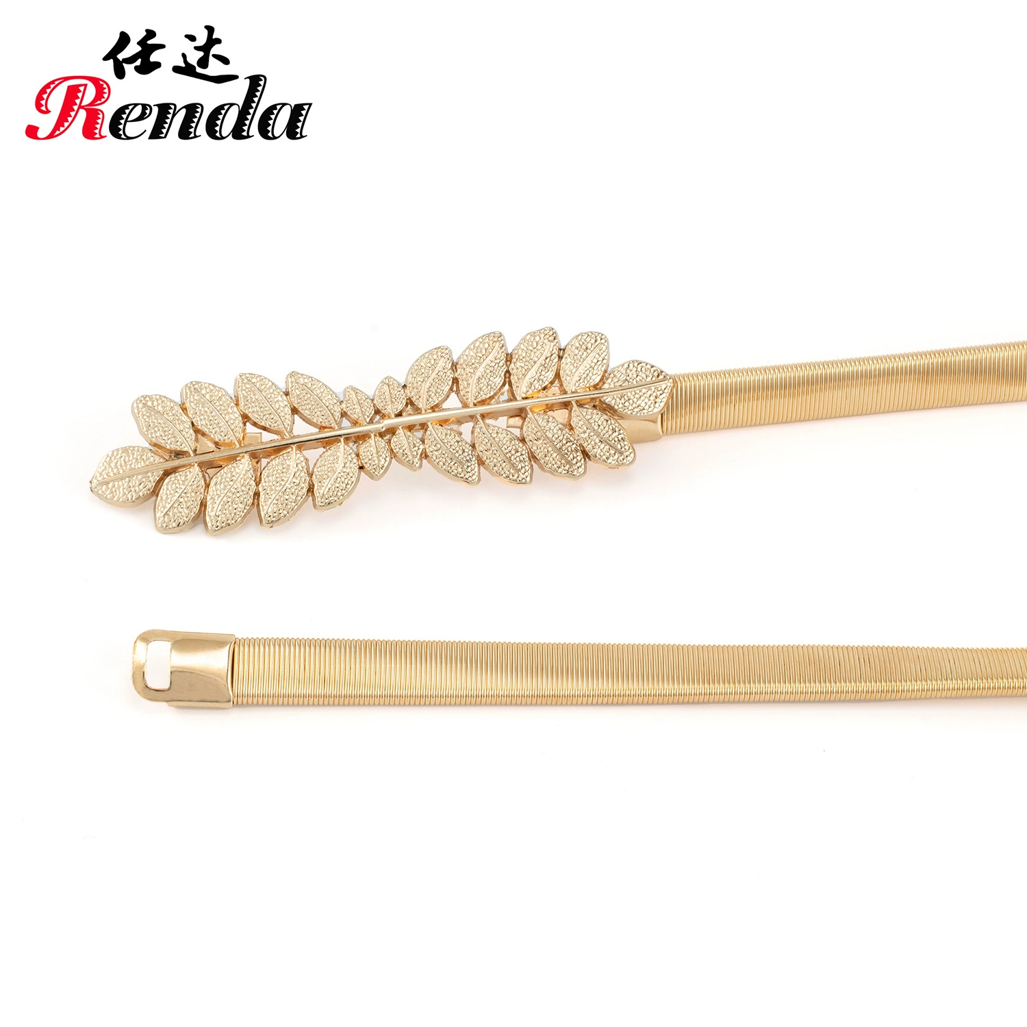 Metal elastic universal brand waist belt for leisure
