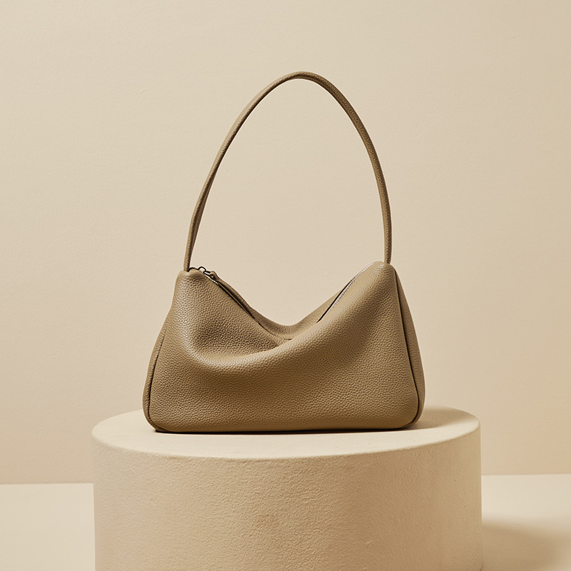 Top Grain Cowhide French Shoulder Underarm Bag 2026 Spring/Summer New Tote Handbag Genuine Leather Shoulder Bag For Women - Thumbnail 7