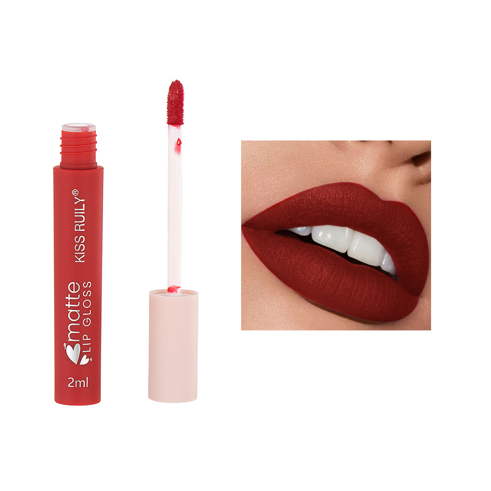 Cross-border Makeup 12-piece matte non-stick cup lip gloss set, European and American style liquid lipstick velvet waterproof lip gloss for export undefined