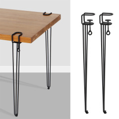 パンチングなしテーブル脚テーブルフットブラケット金属鉄 f クリップ屋外キャンプコーヒーテーブル三脚 diy 取り外し可能なデスクテーブル