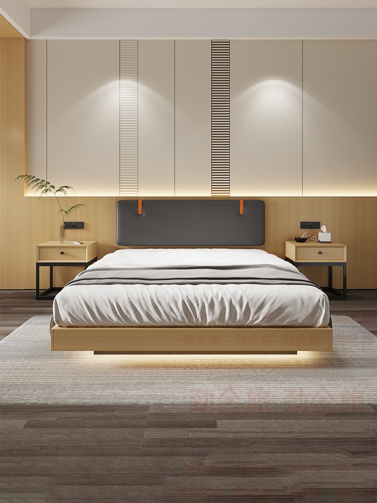 Hotel Furniture Standard Room Full Set Hotel Bed B&B Apartment Guest Room Single Double Multi-Layer Board Factory