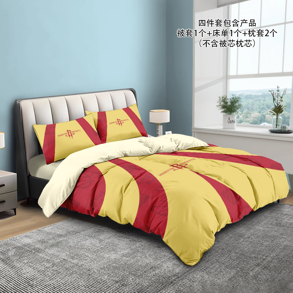 Juego de cuatro piezas de baloncesto de la nba, ropa de cama de los lakers, ropa de cama de los Warriors de Golden state, ropa de cama del dormitorio masculino, juego de tres piezas