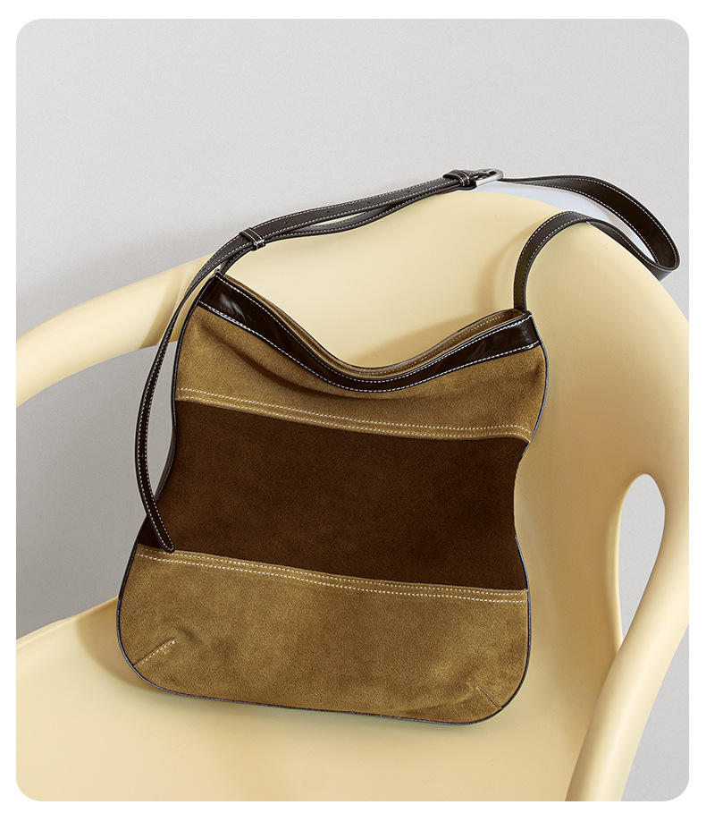 Stylish Single Strap Handbag Genuine Leather Crossbody Tote Bag_voghion.com