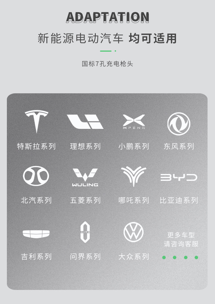 National Standard 3C Certified New Energy Electric Vehicle Charging Pile Ac 7Kw Home Fast Charging Commercial Use Byd 32A