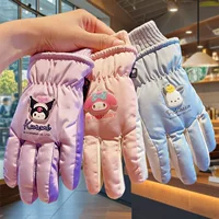 Sanrio Kitchy с пятью пальцами лыжные перчатки с бархатным толстым и холодным теплым на открытом воздухе