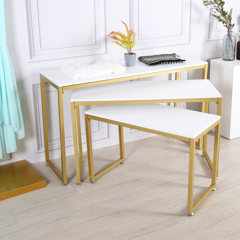 Clothing Store Display Flowing Water Table Cosmetics Nakajima Display Table Combination High and Low Storage Booth Supermarket Shoe Shelf