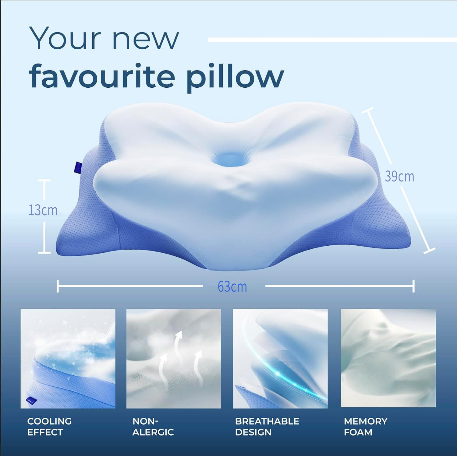 Nuevas almohadas de memoria transfronterizas, almohadas de memoria de poliuretano, almohadas de algodón de memoria para dormir cómodas en verano. image 5