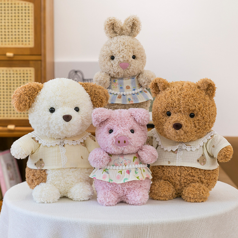 パジャマなだめるおやすみシリーズぬいぐるみ子供用睡眠ウサギクマ枕スクラッチ人形マシンイベント卸売|undefined