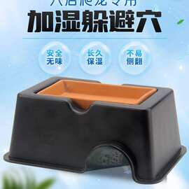 爬宠保湿躲避屋瘤尾寄居蟹蜥蜴鬃狮守宫蜘蛛饲养盒爬虫陶瓷加湿