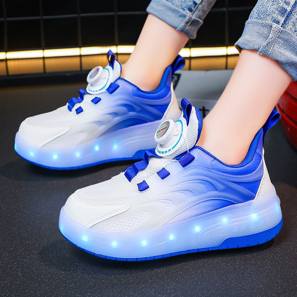 Children's dual wheel glowing skates for boys for students