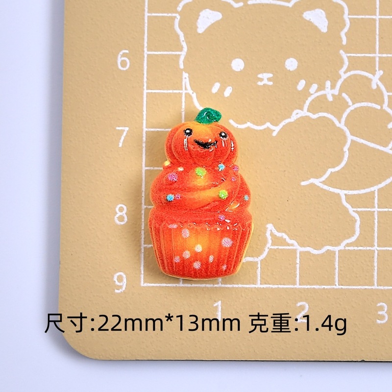 クリエイティブハロウィンカボチャゴースト手作り diy クリーム接着剤樹脂アクセサリー小さなアクセサリージュエリー材料パッケージ卸売|undefined