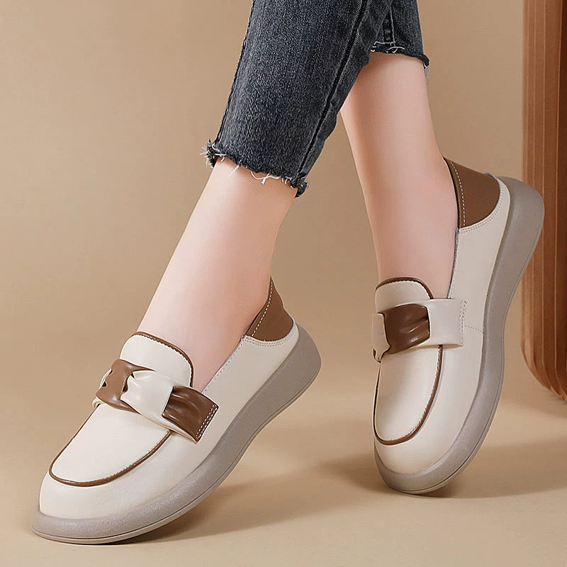 Маленькие кожаные туфли Женские туфли 2025 Новая весна