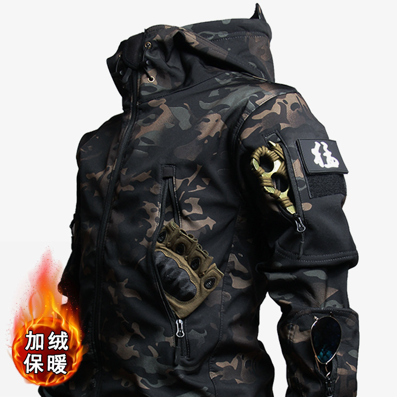 2025机能风户外冲锋衣男款工装外套秋冬季夹克防水防风登山服美式|undefined