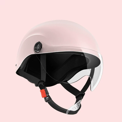 Summer Sun Protection Lightweight Battery – Motosiklet kaskı (dəbilqə) - summer-helmet-frosted-powder-summer-helmet-transparent-mirror-all-yards