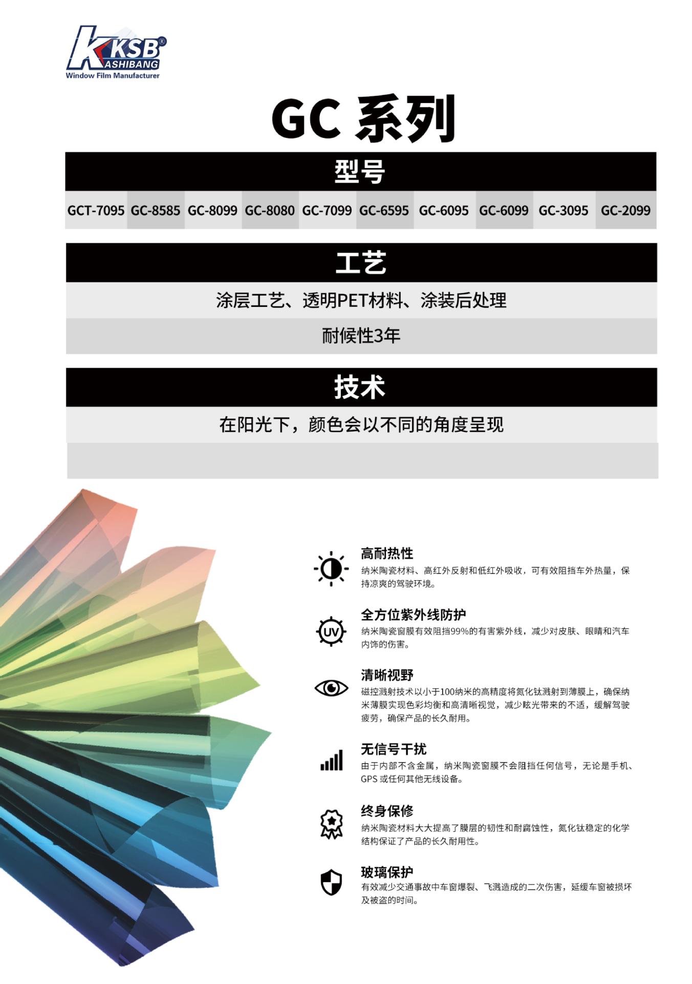 Car film full car glass film colorful high heat insulation explosion-proof film sunscreen sunset red color film solar film whole roll