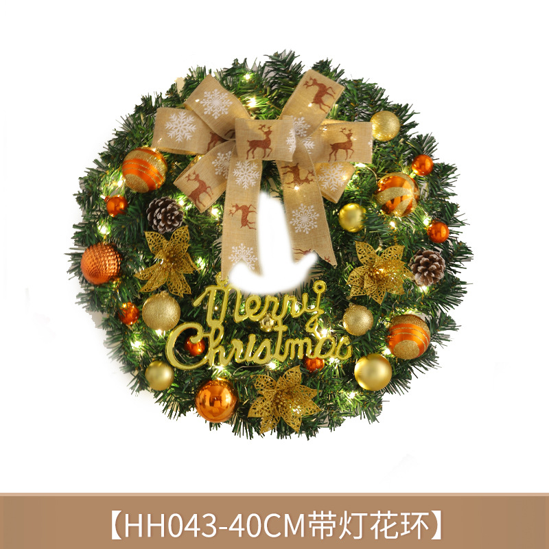 Navidad decoración árbol de Navidad colgante de pared colgante escena diseño Garland puerta colgante decoración corona de ratán casa diseño