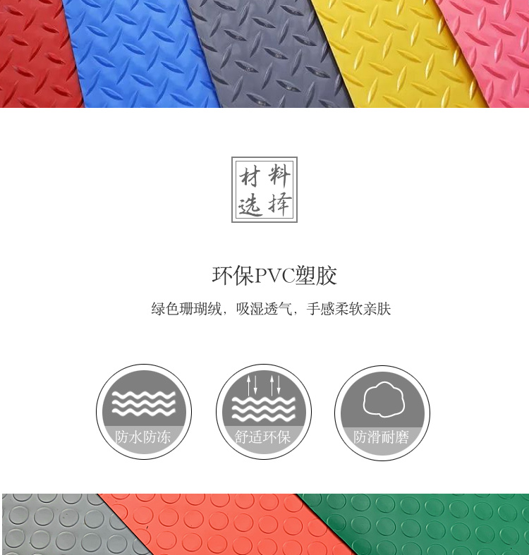 pvc Thickeneded Non-slip Mat Plastic Door Waterproof Rubber Door Mat Corridor Staircase Warehouse Kitchen Floor Rubber Floor Mat