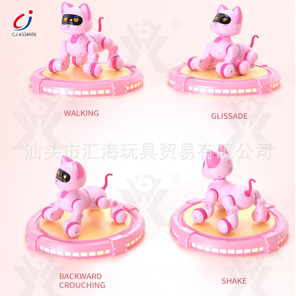 Transfronterizo inteligente compañero robot gato bebé carga control remoto mascota gato EN71 certificado juguete robot eléctrico