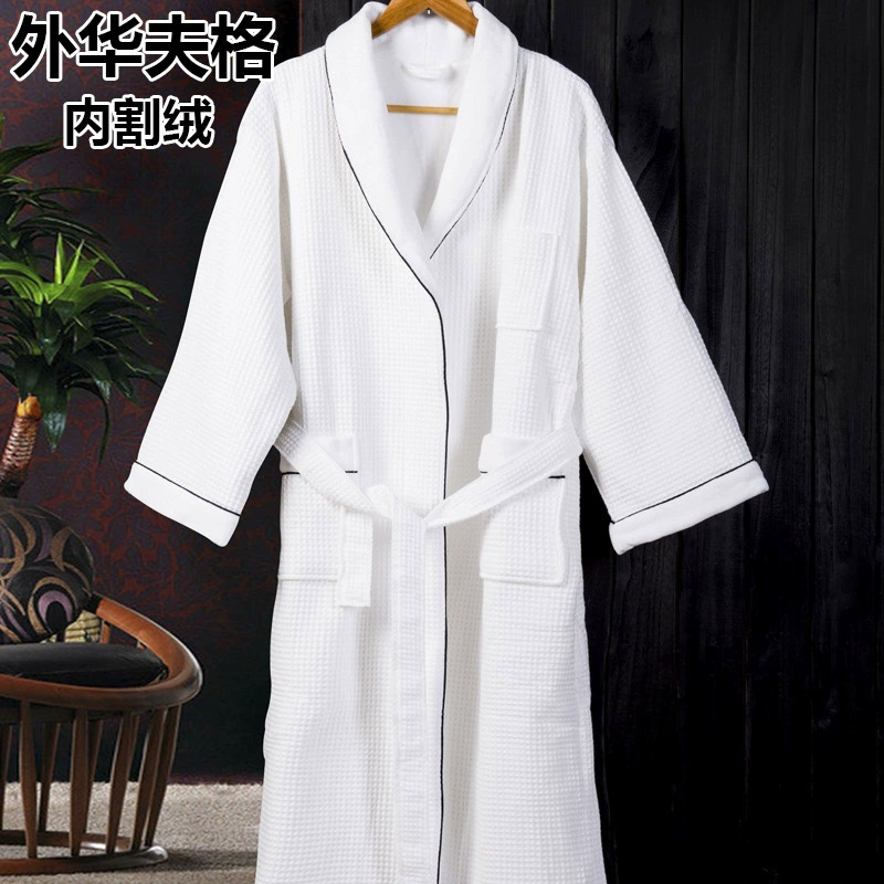 Cotton velvet bathrobe